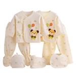 Ficha técnica e caractérísticas do produto 7 pcs / set bebê recém-nascido de algodão dos desenhos animados impressão de roupa Set meninas meninos usam Macio Gostar