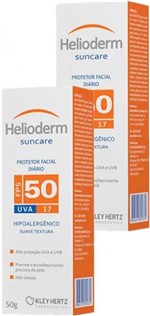 Ficha técnica e caractérísticas do produto Helioderm Suncare 50g - Protetor Solar Facial Fps 50 - Kit com 2 Unidades