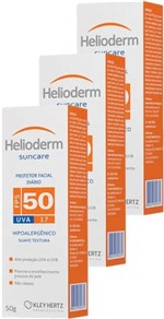 Ficha técnica e caractérísticas do produto Helioderm Suncare - Protetor Solar Facial Fps 50 Kit 3 Unidades