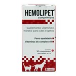 Ficha técnica e caractérísticas do produto Hemolipet 30 Comprimidos Suplemento Cães e Gatos - Avert