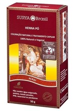 Ficha técnica e caractérísticas do produto Henna em Pó Natural Cor Acaju 50g Surya Brasil