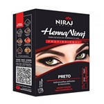 Ficha técnica e caractérísticas do produto Henna para Design Sobrancelha Preto 3,5g Fixador 20ml Niraj