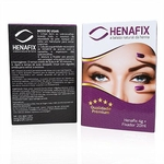 Ficha técnica e caractérísticas do produto Henna para Sobrancelhas Henafix em pó Castanho Escuro 4 gr + Fixador 20 ml