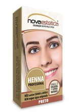 Ficha técnica e caractérísticas do produto Henna Profissional com Ativos Naturais Fácil de Manusear 2,5g - Preto - Nova Estética