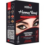 Ficha técnica e caractérísticas do produto Henna Sobrancelha Castanho Escuro 3,5g e Fixador 20ml Niraj