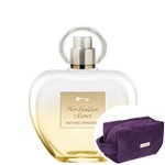 Her Golden Secret Antonio Banderas EDT - Perfume 50ml+Nécessaire Beleza na Web Plush Roxo com Alça
