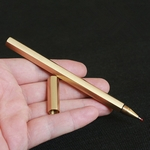 Ficha técnica e caractérísticas do produto Assinatura caneta Hexagonal Latão Handmade Metallic Gel Pen metal Assinatura presente Pen