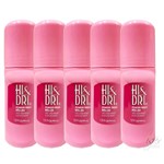 Ficha técnica e caractérísticas do produto Hi & Dri Desodorante Rosa Powder Fresh Roll On 44ml Kit 5un
