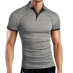 Ficha técnica e caractérísticas do produto Homens clássico de Slim camisa de manga curta cor hit casual tops simples