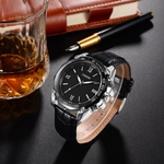 Ficha técnica e caractérísticas do produto Men Luxury Stainless Steel Quartz Military Sport Leather Band Dial Wrist Watch C