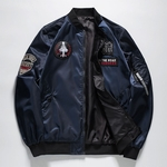 Ficha técnica e caractérísticas do produto LOS Homens Magro Moda Jacket Casual gola dupla de manga Jacket Top Coat Baseball Jacket