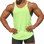 Ficha técnica e caractérísticas do produto Homens Moda cor sólida respirável suor absorvente Elastic Vest