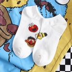 Ficha técnica e caractérísticas do produto Homens Mulheres Moda KAWS algodão penteado suave Meias Hip Hop Estilo Socks adultos meias