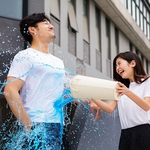 Ficha técnica e caractérísticas do produto Homens Mulheres Verão Waterproof Antiincrustantes Sports Quick Dry camiseta manga curta camisas