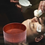 Ficha técnica e caractérísticas do produto Homens Oak Wood Beard Soap bacia Barber Beard Sabão Creme Cup