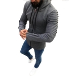 Ficha técnica e caractérísticas do produto Camisola Homens Outono Inverno Quente Casual Zipper Cardigan Moletons