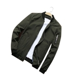Ficha técnica e caractérísticas do produto Homens Spring Autumn sólido Jacket Color Fashion Fina Casual Jacket Zipper Camisola de Basebol