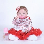 Ficha técnica e caractérísticas do produto Hoomai lindo 55 centímetros todo Presente de Natal Silicone Reborn Baby Dolls Realistic princesa Menina Reborn Dolls Kids Play Toy