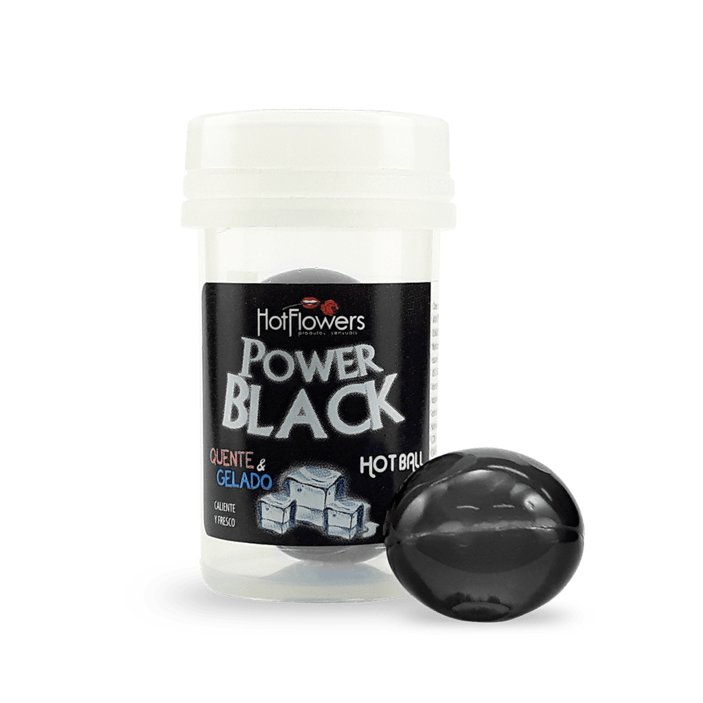 Ficha técnica e caractérísticas do produto Bolinha Beijável Power Black 02 Unidades Hot Flowers Ref. Hc269 (POWER BLACK)