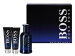 Ficha técnica e caractérísticas do produto Hugo Boss Coffret Perfume Masculino Bottled Night - Edt 50ml + 1 Loção Pós-Barba + 1 Gel de Banho