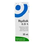 Ficha técnica e caractérísticas do produto Hyabak Solução Oftalmica 10ml