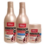 Ficha técnica e caractérísticas do produto ILike Hidratação Express Kit Trio Home Care - 03 Produtos Mascara 250gr - Ilike Professional