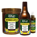 Ficha técnica e caractérísticas do produto Ilike Kit Biotônico Capilar Shampoo 500ml Máscara 1Kg Spray 100ml - Ilike Professional
