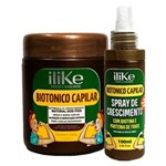 Ilike Kit Máscara Biotônico Capilar 1Kg Spray de Crescimento 100ml