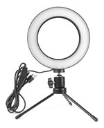 Ficha técnica e caractérísticas do produto Iluminador De Led Com Tripe Ring Light Usb 16cm 6 Polegadas