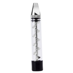 Ficha técnica e caractérísticas do produto 3in1 Pipe Twist Glass Blunt Smoking Pipe Erva seca Boca plana prata