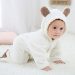 Ficha técnica e caractérísticas do produto Infante recém-nascido bonito do bebê animal adorável com capuz manga comprida Romper Jumpsuit Romper