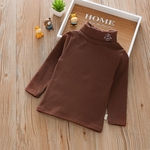 Ficha técnica e caractérísticas do produto Infantil alta Collar Cotton manga comprida Bottoming parte superior da camisa
