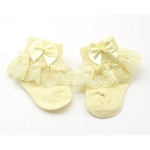 Ficha técnica e caractérísticas do produto Infantil Do Bebê Bonito Caçoa Quente Cotton Lace Bowknot Socks