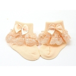 Ficha técnica e caractérísticas do produto Niceday Infantil do bebê bonito caçoa Quente Cotton Lace bowknot Socks