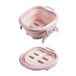 Ficha técnica e caractérísticas do produto Início Folding bacia de lavagem de plástico Massage Foot Bath Foot Bath Barrel