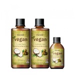 INOAR Vegan Kit Shampoo Condicionador e Óleo de Umectação Vegano