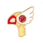 Ficha técnica e caractérísticas do produto LAR Japanese Style Broches chave-de-rosa de cinco pontas jóias Envelope esmalte Ala Pinos Set lapela o emblema