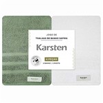 Ficha técnica e caractérísticas do produto Jogo de Banho Karsten 4 Peças Safira - Branco/Verde