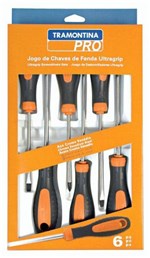 Ficha técnica e caractérísticas do produto Jogo de Chaves de Fenda 6pcs Tramontina (44120406)