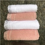 Ficha técnica e caractérísticas do produto Jogo de Toalhas de Banho 4 Peças Artex Mineral Rosê e Branco