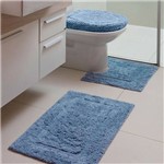 Ficha técnica e caractérísticas do produto Jogo Tapete de Banheiro Capri Mirante Azul 3 Peças - Corttex