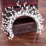 Ficha técnica e caractérísticas do produto Jóias Pérola Rhinestone Headband Crown Wedding Dress Acessórios nupcial
