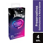 Ficha técnica e caractérísticas do produto Jontex Preservativo Camisinha Orgasmo em Sintonia 4 Unidades