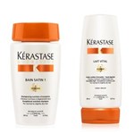 Ficha técnica e caractérísticas do produto Kérastase Kit Duo Nutritive Irisome Shampoo Bain Satin 1 (250ml) + Condicionador Lait Vital (200ml)