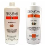 Ficha técnica e caractérísticas do produto Kérastase Nutritive - Shampoo Bain Satin 1l + Condicionador Lait Vital 1l