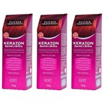 Ficha técnica e caractérísticas do produto Keraton Banho de Brilho Tonalizante Fúcsia / Vermelho Púrpura 100g (Kit C/03)