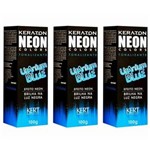 Keraton Men Color Tonalizante Uranium Blue 100G Kit Com 6