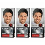 Ficha técnica e caractérísticas do produto Keraton Men Tonalizante Castanho Escuro 30ml - Kit com 03