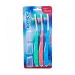 Ficha técnica e caractérísticas do produto Kess Escova Dental + Capa Protetora C/3
