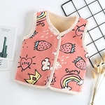 Ficha técnica e caractérísticas do produto Kid respirável velo Vest bebê aquecido Gilet mangas camisola Baby clothes